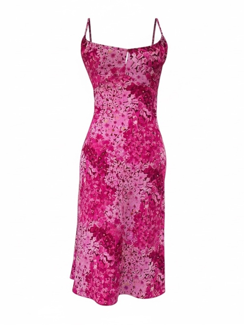 Vintage Express Spaghetti Strap Floral Midi Dress